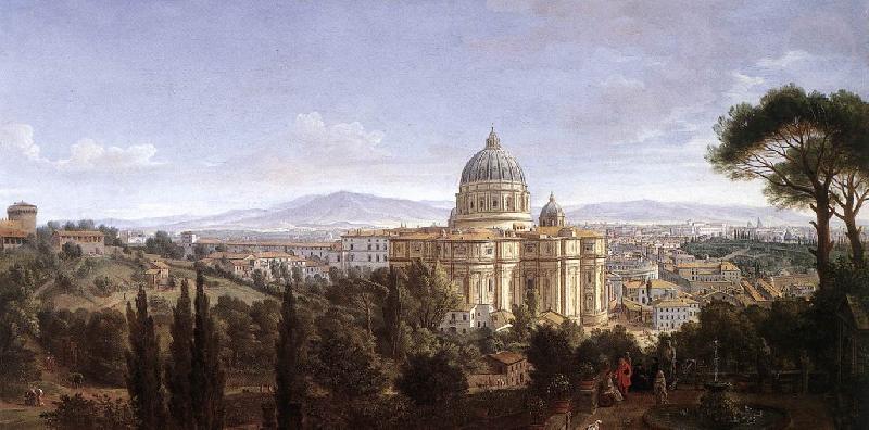 WITTEL, Caspar Andriaans van The St Peter's in Rome France oil painting art